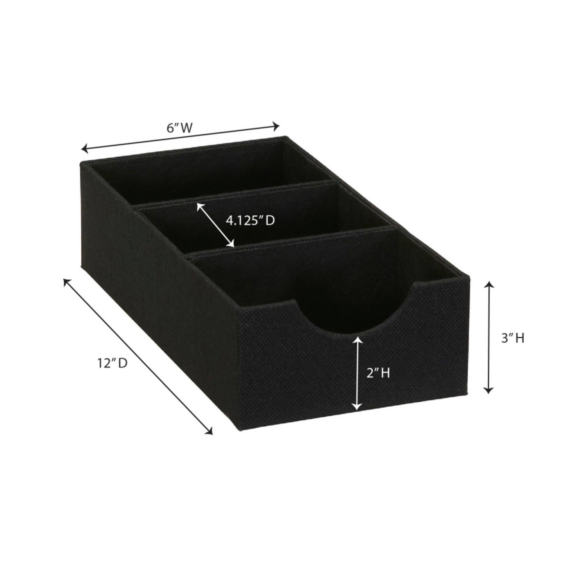 Household Essentials 3-Compartment Drawer Organizers
